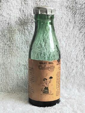 Antique Sealed Violet, Dull Colorite in Green Glass Bottle,  Made in England!!